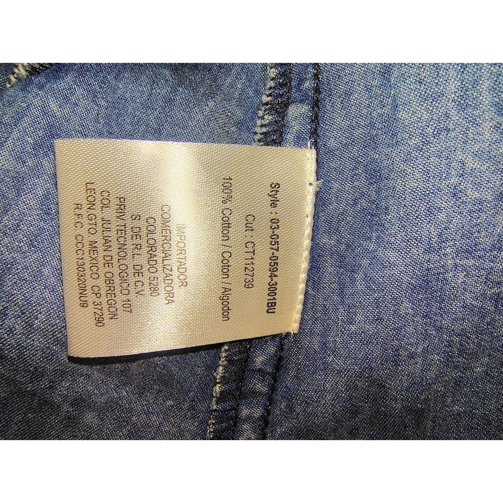 Roper Denim Maxi Dress Womens Light Wash Raw Hem Sleeveless Pockets Blue NEW - Picture 7 of 14
